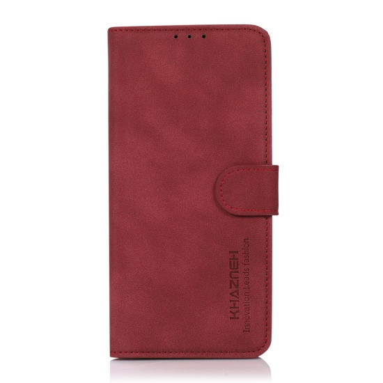 For Samsung Galaxy S23+ KHAZNEH Matte Texture Leather Phone Case(Red)