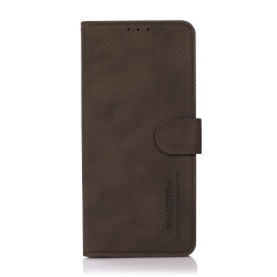 For Samsung Galaxy S23+ KHAZNEH Matte Texture Leather Phone Case(Brown)