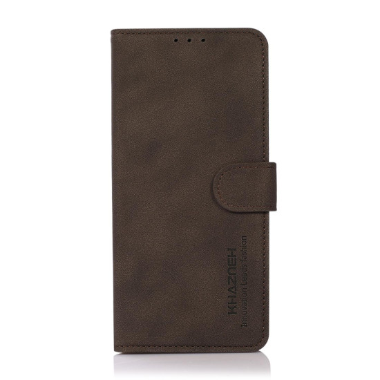 For Samsung Galaxy S23+ KHAZNEH Matte Texture Leather Phone Case(Brown)