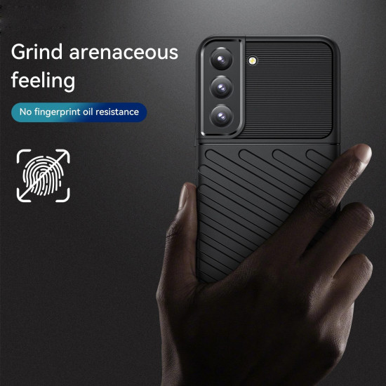 For Samsung Galaxy S23+ 5G Thunderbolt Shockproof TPU Phone Case(Black)