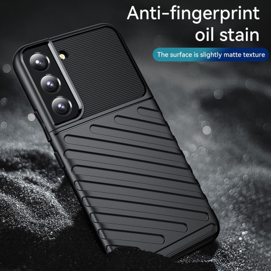 For Samsung Galaxy S23+ 5G Thunderbolt Shockproof TPU Phone Case(Black)
