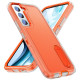 For Samsung Galaxy S23 5G 3 in 1 Rugged Holder Phone Case(Transparent)