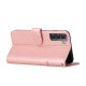 For Samsung Galaxy S23+ 5G Stitching Calf Texture Buckle Leather Phone Case(Pink)