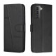 For Samsung Galaxy S23+ 5G Stitching Calf Texture Buckle Leather Phone Case(Black)