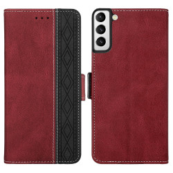 For Samsung Galaxy S23+ 5G Stitching Side-Magnetic RFID Leather Phone Case(Red)