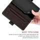 For Samsung Galaxy S23+ 5G Stitching Side-Magnetic RFID Leather Phone Case(Coffee)