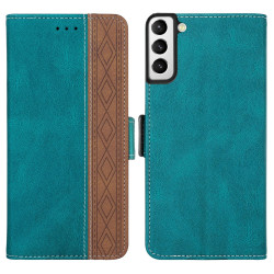 For Samsung Galaxy S23+ 5G Stitching Side-Magnetic RFID Leather Phone Case(Dark Green)