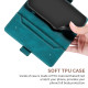 For Samsung Galaxy S23+ 5G Stitching Side-Magnetic RFID Leather Phone Case(Dark Green)