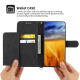 For Samsung Galaxy S23+ Skin-feel Flowers Embossed Wallet Leather Phone Case(Black)