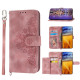 For Samsung Galaxy S23+ Skin-feel Flowers Embossed Wallet Leather Phone Case(Pink)
