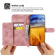 For Samsung Galaxy S23+ Skin-feel Flowers Embossed Wallet Leather Phone Case(Pink)