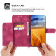 For Samsung Galaxy S23+ Skin-feel Flowers Embossed Wallet Leather Phone Case(Wine Red)
