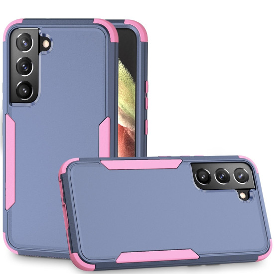For Samsung Galaxy S23+ 5G TPU + PC Shockproof Phone Case(Royal Blue+Pink)