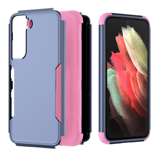 For Samsung Galaxy S23+ 5G TPU + PC Shockproof Phone Case(Royal Blue+Pink)
