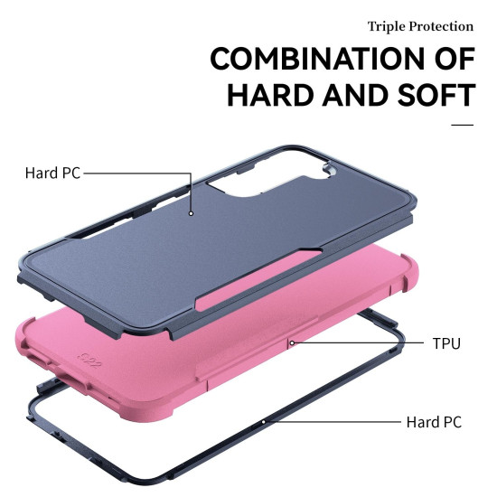 For Samsung Galaxy S23+ 5G TPU + PC Shockproof Phone Case(Royal Blue+Pink)