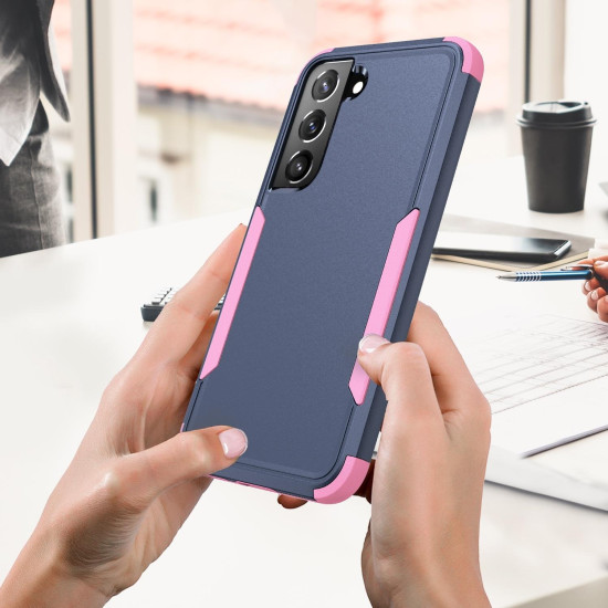 For Samsung Galaxy S23+ 5G TPU + PC Shockproof Phone Case(Royal Blue+Pink)