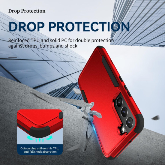 For Samsung Galaxy S23+ 5G TPU + PC Shockproof Phone Case(Red+Black)