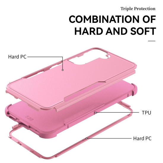 For Samsung Galaxy S23+ 5G TPU + PC Shockproof Phone Case(Pink)