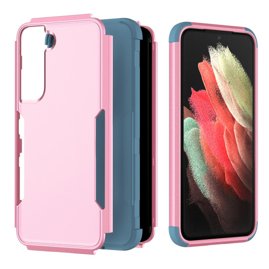 For Samsung Galaxy S23+ 5G TPU + PC Shockproof Phone Case(Pink+Blue)