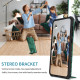 For Samsung Galaxy S23+ 5G Stereoscopic Holder Sliding Camshield Phone Case(Dark Green)