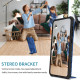 For Samsung Galaxy S23+ 5G Stereoscopic Holder Sliding Camshield Phone Case(Blue)