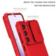 For Samsung Galaxy S23+ 5G Stereoscopic Holder Sliding Camshield Phone Case(Red)