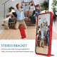 For Samsung Galaxy S23+ 5G Stereoscopic Holder Sliding Camshield Phone Case(Red)
