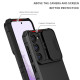For Samsung Galaxy S23+ 5G Stereoscopic Holder Sliding Camshield Phone Case(Black)
