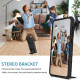 For Samsung Galaxy S23+ 5G Stereoscopic Holder Sliding Camshield Phone Case(Black)