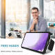 For Samsung Galaxy S23+ 5G Stereoscopic Holder Sliding Camshield Phone Case(White)