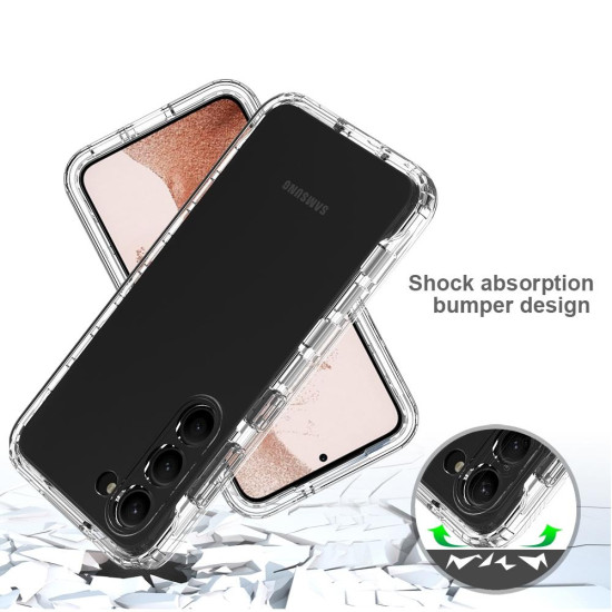 For Samsung Galaxy S23+ 5G Transparent Gradient Color TPU + PC Protective Phone Case(Transparent)