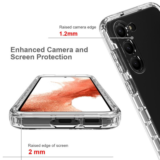 For Samsung Galaxy S23+ 5G Transparent Gradient Color TPU + PC Protective Phone Case(Transparent)