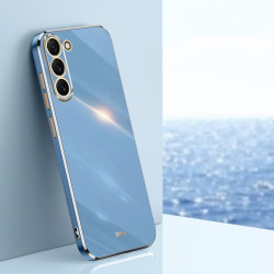 For Samsung Galaxy S23+ 5G XINLI Straight Edge 6D Electroplate TPU Phone Case(Celestial Blue)