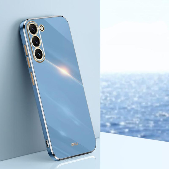 For Samsung Galaxy S23+ 5G XINLI Straight Edge 6D Electroplate TPU Phone Case(Celestial Blue)