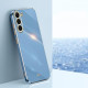 For Samsung Galaxy S23+ 5G XINLI Straight Edge 6D Electroplate TPU Phone Case(Celestial Blue)