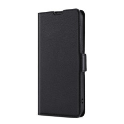 For Samsung Galaxy S23+ 5G Ultra-thin Voltage Side Buckle Horizontal Flip Leather Phone Case(Black)