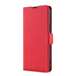 For Samsung Galaxy S23+ 5G Ultra-thin Voltage Side Buckle Horizontal Flip Leather Phone Case(Red)