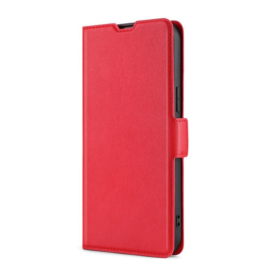 For Samsung Galaxy S23+ 5G Ultra-thin Voltage Side Buckle Horizontal Flip Leather Phone Case(Red)