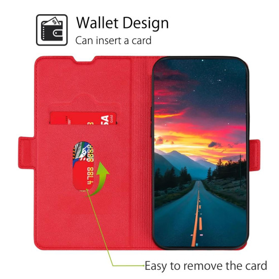 For Samsung Galaxy S23+ 5G Ultra-thin Voltage Side Buckle Horizontal Flip Leather Phone Case(Red)