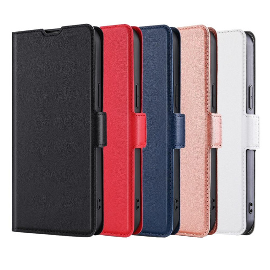 For Samsung Galaxy S23+ 5G Ultra-thin Voltage Side Buckle Horizontal Flip Leather Phone Case(Red)