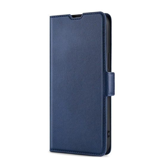 For Samsung Galaxy S23+ 5G Ultra-thin Voltage Side Buckle Horizontal Flip Leather Phone Case(Blue)