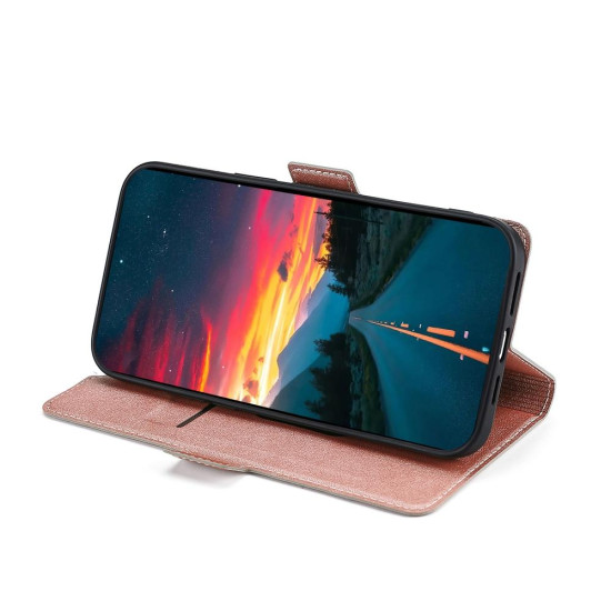 For Samsung Galaxy S23+ 5G Ultra-thin Voltage Side Buckle Horizontal Flip Leather Phone Case(Rose Gold)