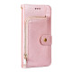 For Samsung Galaxy S23+ 5G Zipper Bag Leather Phone Case(Rose Gold)
