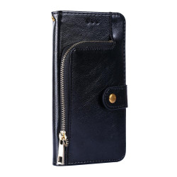 For Samsung Galaxy S23+ 5G Zipper Bag Leather Phone Case(Black)