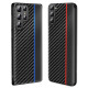 For Samsung Galaxy S23+ 5G Ultra-thin Carbon Fiber Texture Splicing Phone Case(Yellow)