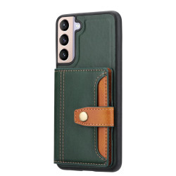 For Samsung Galaxy S23 5G Calfskin Color Matching TPU + PU Phone Case(Green)