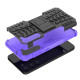 For Samsung Galaxy S23+ 5G Tire Texture TPU + PC Phone Case with Holder(Purple)