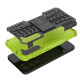 For Samsung Galaxy S23+ 5G Tire Texture TPU + PC Phone Case with Holder(Green)
