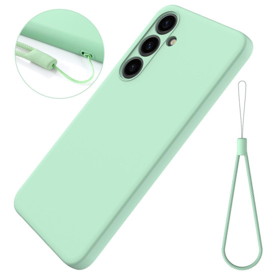 For Samsung Galaxy S24+ 5G Solid Color Liquid Silicone Dropproof Full Coverage Phone Case(Green)