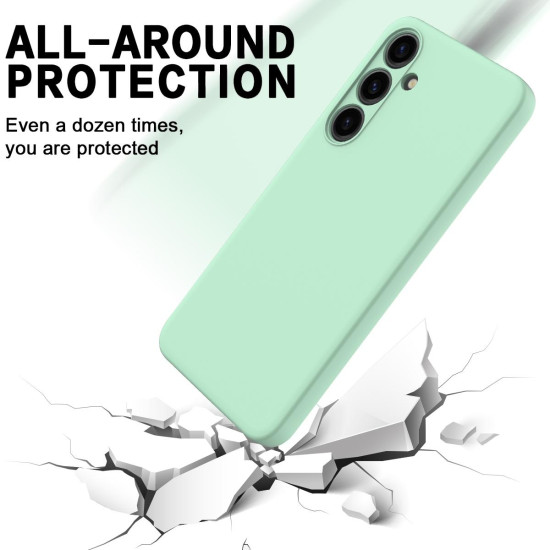 For Samsung Galaxy S24+ 5G Solid Color Liquid Silicone Dropproof Full Coverage Phone Case(Green)